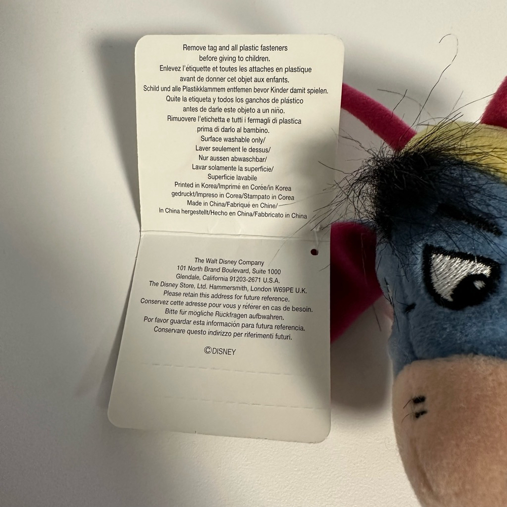 Disney Store Butterfly Eeyore 2000 Easter  Bean Bag Plush Winnie the Pooh NWT - Picture 14 of 14